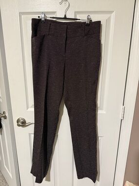 Women's Straight-Leg Dress Trousers in Dark Brown